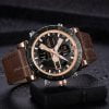 NAVIFORCE-9132-Quartz-Wristwatch-Mens-Dual-Time-Analog-Digital-Watch-Men-3ATM-Waterproof-Leather-Strap-Clock