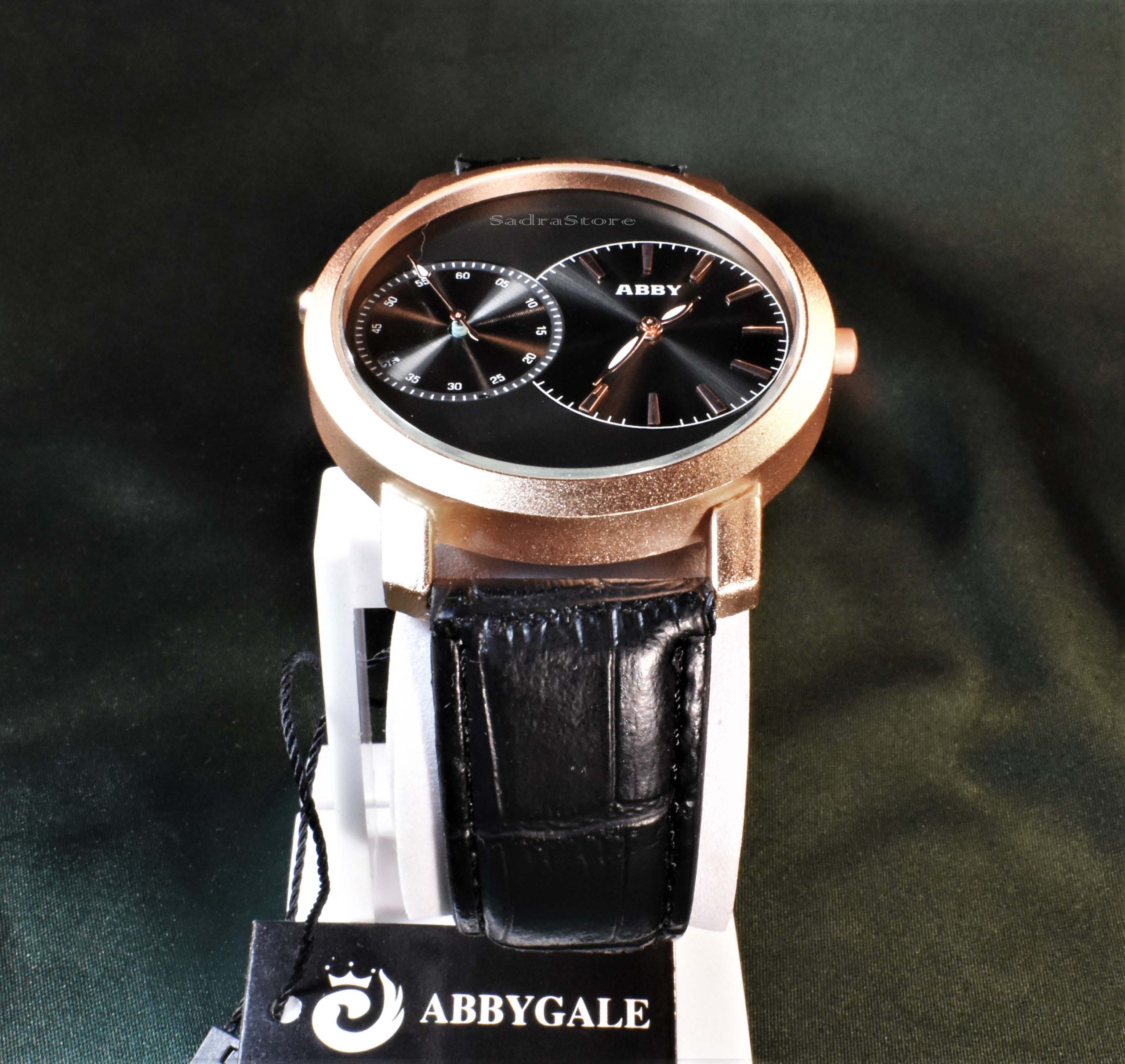ABBYGALE watch طرح جدید ابی گل 2 موتوره با بغل ثانیه بزرگ تقویم دار طراحی استثنایی و بی نظیر بارنگ قاب مسی براق - Image 4