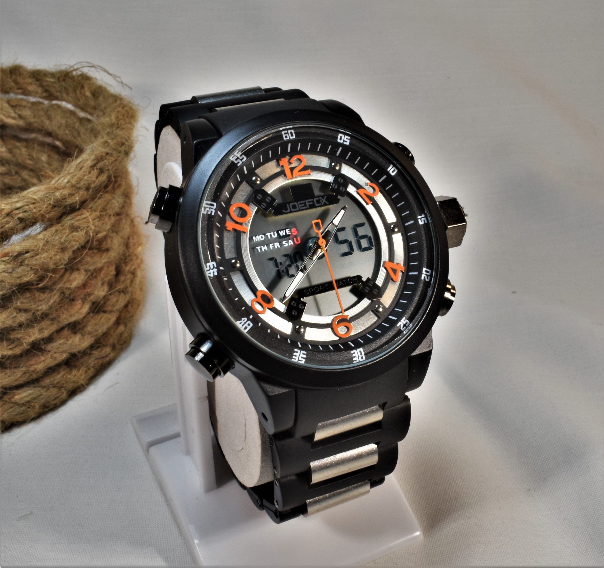 joefox gold digital watch