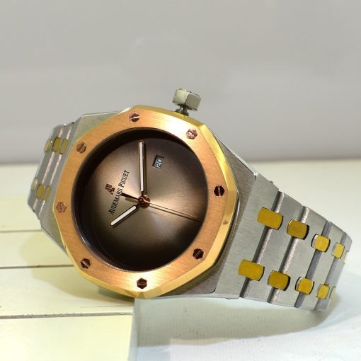 ساعت کوارتز AP AUDEMARS PIGUET Royal Oak C57475 باصفحه دورنگ سایه دار موتورژاپن - Image 3