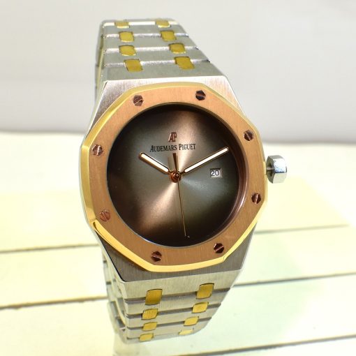 ساعت کوارتز AP AUDEMARS PIGUET Royal Oak C57475 باصفحه دورنگ سایه دار موتورژاپن - Image 2