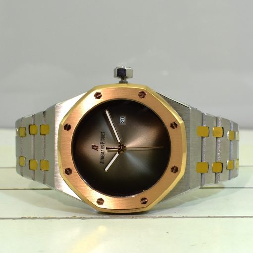 ساعت کوارتز AP AUDEMARS PIGUET Royal Oak C57475 باصفحه دورنگ سایه دار موتورژاپن - Image 6