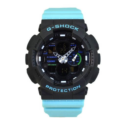 CASIO G-SHOCK HSD – 010 کاسیو جی شاک هیدرولیک دیجیتال بدون کوگ رنگ بند آبی روشن