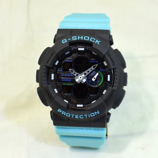 CASIO G-SHOCK HSD – 010 کاسیو جی شاک هیدرولیک دیجیتال بدون کوگ رنگ بند آبی روشن - Image 4