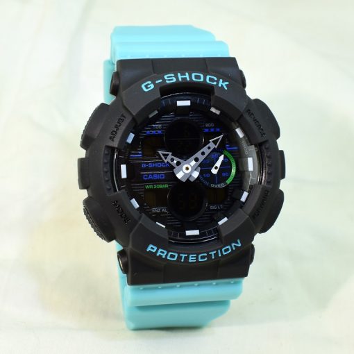 CASIO G-SHOCK HSD – 010 کاسیو جی شاک هیدرولیک دیجیتال بدون کوگ رنگ بند آبی روشن - Image 2