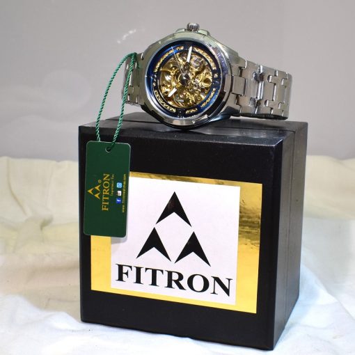 فیترون FITRON 117186M جدید اتوماتیک مکانیکی کوگی حرکتی ** نقره ای با صفحه سرمه ای - Image 10