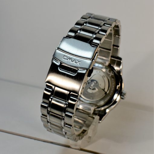 OMAX WATCH OSA009 اوماکس اتوماتیک حرکتی ژاپن 21 سنگ موتور J800 اصل با کیفیت ** فول استیل ** درب شیشه ای قلب باز - Image 7