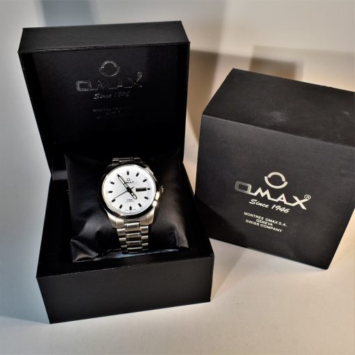OMAX WATCH OSA009 اوماکس اتوماتیک حرکتی ژاپن 21 سنگ موتور J800 اصل با کیفیت ** فول استیل ** درب شیشه ای قلب باز - Image 9