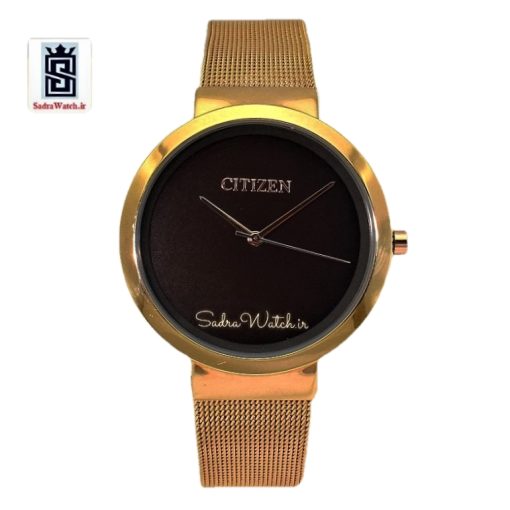 سیتیزن CITIZEN MF-1382 کلاسیک مهندسی موتور ژاپن رنگ رزگلد صفحه نسکافه ای