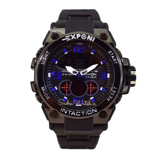 EXPONI 3278 SPORT طرح جدید ضدآب اگسپونی دو زمانه * آنتی مغناطیس فول امکانات * مشکی * درب استیل