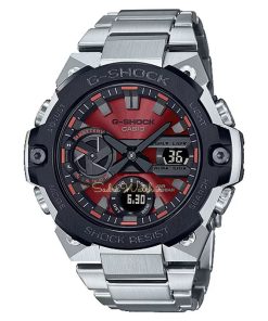 کاسیو جی شاک CASIO G-SHOCK GST-B400 هیدرولیک دیجیتال صفحه زرشکی