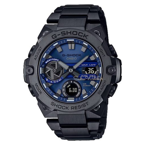 کاسیو جی شاک CASIO G-SHOCK GST-B400 هیدرولیک دیجیتال صفحه سرمه ای (کابنی)