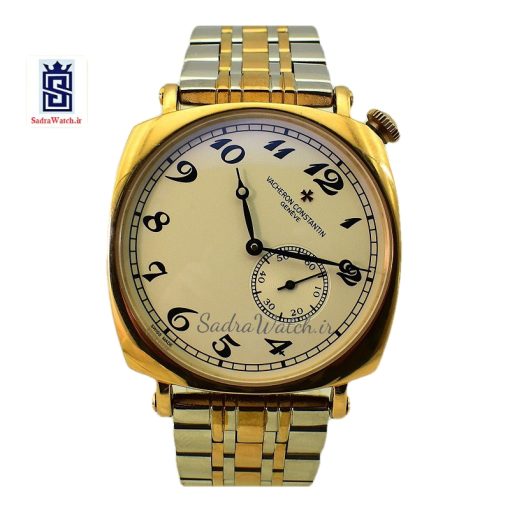 VACHERON CONSTANTIN GENEVE  واچرون کنستانتین اتوماتیک مکانیکی (کوکی حرکتی) اسگلتون قلب باز دو رنگ