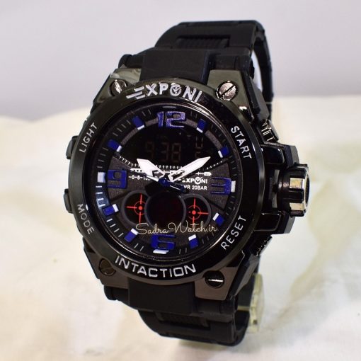 EXPONI 3278 SPORT طرح جدید ضدآب اگسپونی دو زمانه * آنتی مغناطیس فول امکانات * مشکی * درب استیل - Image 2