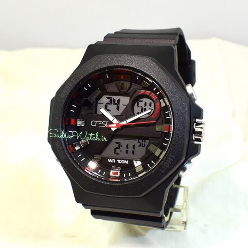 CREST WATCH REF:CR-9508-1 کرست دیجیتالی جدید 3 زمانه ** ضدآب استخری ** فول امکانات - Image 4