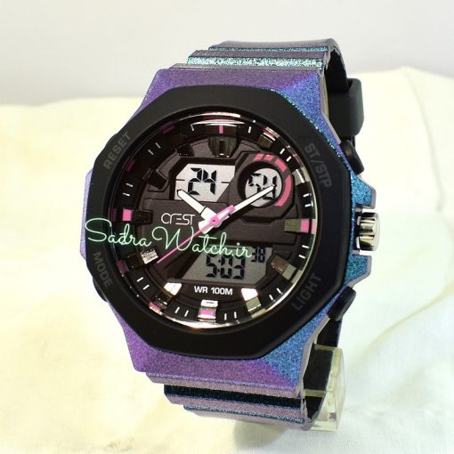 CREST WATCH REF:CR-9508-2 کرست دیجیتالی جدید 3 زمانه ** ضدآب استخری ** فول امکانات - Image 4