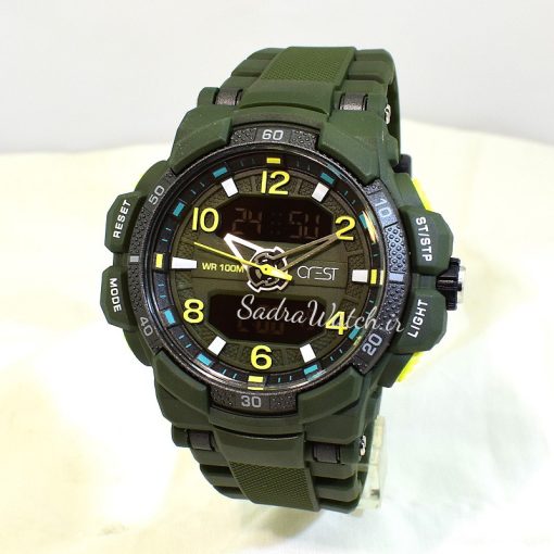 CREST WATCH REF:CR-9510-2 کرست دیجیتالی جدید 3 زمانه ** ضدآب استخری ** فول امکانات - Image 4