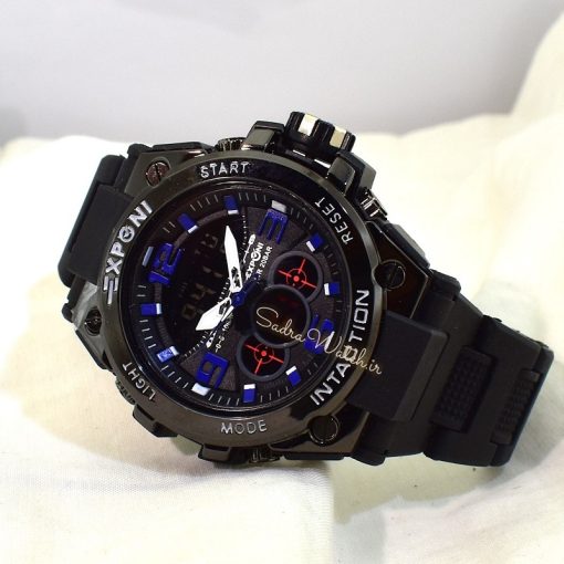 EXPONI 3278 SPORT طرح جدید ضدآب اگسپونی دو زمانه * آنتی مغناطیس فول امکانات * مشکی * درب استیل - Image 3