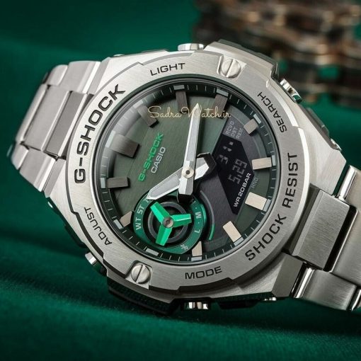 کاسیو جی شاک CASIO G-SHOCK GST-B500 هیدرولیک دیجیتال صفحه سبز - Image 3