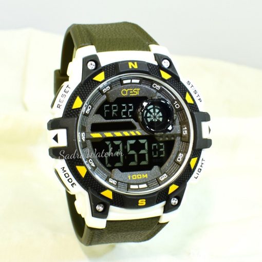 CREST WATCH REF:CR-9503-2 کرست دیجیتالی جدید 2 تایمه ** ضدآب استخری ** فول امکانات - Image 2