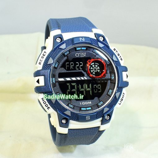 CREST WATCH REF:CR-9503-3 کرست دیجیتالی جدید 2 تایمه ** ضدآب استخری ** فول امکانات - Image 2