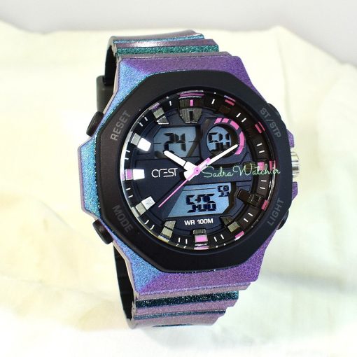CREST WATCH REF:CR-9508-2 کرست دیجیتالی جدید 3 زمانه ** ضدآب استخری ** فول امکانات - Image 2