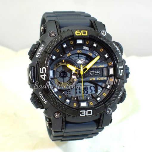 CREST WATCH REF:CR-9509-3 کرست دیجیتالی جدید 2 زمانه ** ضدآب استخری ** فول امکانات - Image 2
