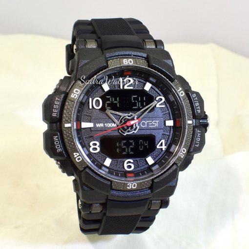 CREST WATCH REF:CR-9510-1 کرست دیجیتالی جدید 3 زمانه ** ضدآب استخری ** فول امکانات - Image 2