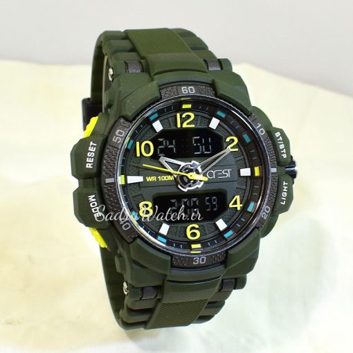 CREST WATCH REF:CR-9510-2 کرست دیجیتالی جدید 3 زمانه ** ضدآب استخری ** فول امکانات - Image 2