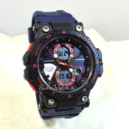 CREST WATCH REF:CR-9514-2 کرست دیجیتالی جدید 3 زمانه ** ضدآب استخری ** فول امکانات - Image 2