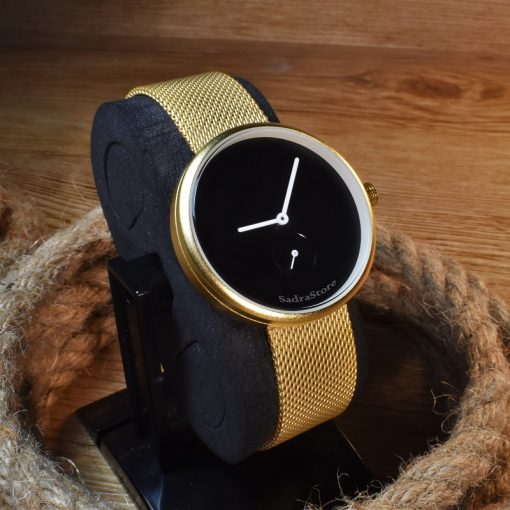 GUCCI WATCH CX89698 گوچی موتور ژاپن 2 موتوره  ** زیر ثانیه فعال ** درب استیل ** رنگ بسیارزیبای طلایی - Image 5