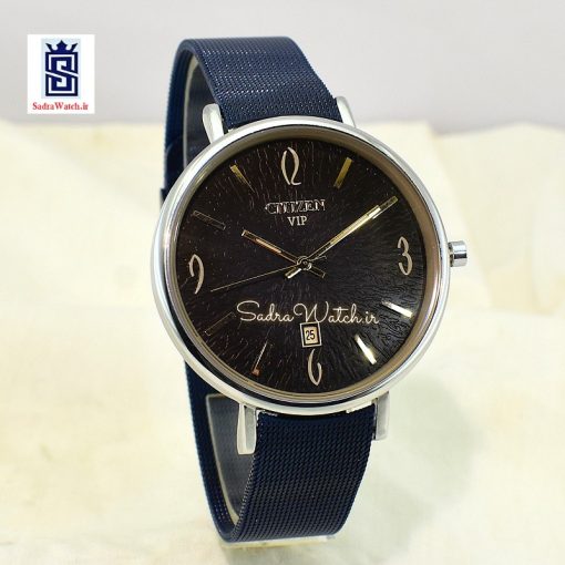 سیتیزن CITIZEN VIP 2210G دارای تقویم موتور ژاپن رنگ سرمه ای - Image 2