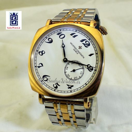 VACHERON CONSTANTIN GENEVE  واچرون کنستانتین اتوماتیک مکانیکی (کوکی حرکتی) اسگلتون قلب باز دو رنگ - Image 4