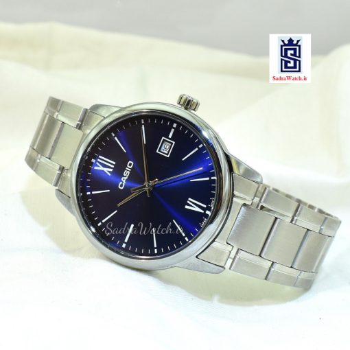 CASIO  2784 MTP-V002D کاسیو اورجینال رفرنس دارموتور CWMJ ژاپن  ،، تک موتوره تقویم دار ،، فول استیل - Image 4