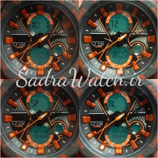CREST WATCH REF:CR-9514-2 کرست دیجیتالی جدید 3 زمانه ** ضدآب استخری ** فول امکانات - Image 6