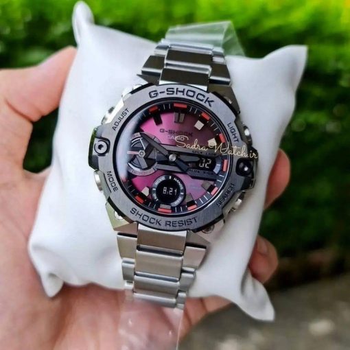 کاسیو جی شاک CASIO G-SHOCK GST-B400 هیدرولیک دیجیتال صفحه زرشکی - Image 7