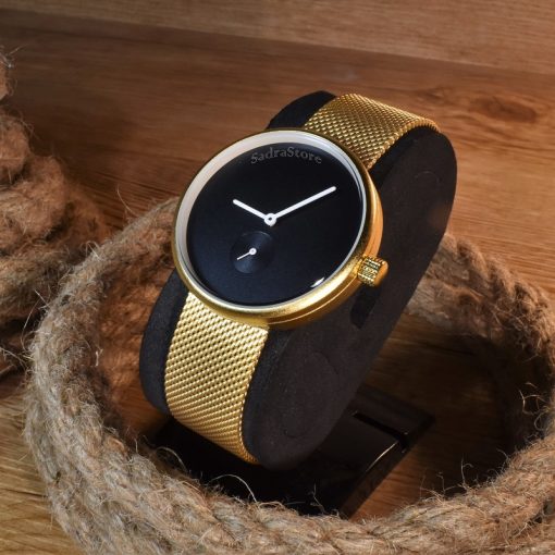 GUCCI WATCH CX89698 گوچی موتور ژاپن 2 موتوره  ** زیر ثانیه فعال ** درب استیل ** رنگ بسیارزیبای طلایی - Image 7