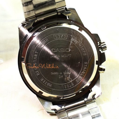 CASIO ILLUMINATOR 5373 MTD-1079 کاسیو موتور VX ژاپن ساخت شرکت سیکو ،، تک موتوره دو تقویم ،، فول استیل دارای چراغ صفحه - Image 8