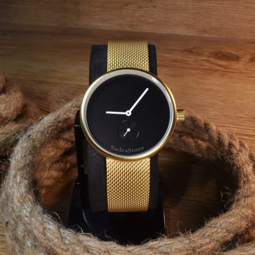 GUCCI WATCH CX89698 گوچی موتور ژاپن 2 موتوره  ** زیر ثانیه فعال ** درب استیل ** رنگ بسیارزیبای طلایی - Image 8