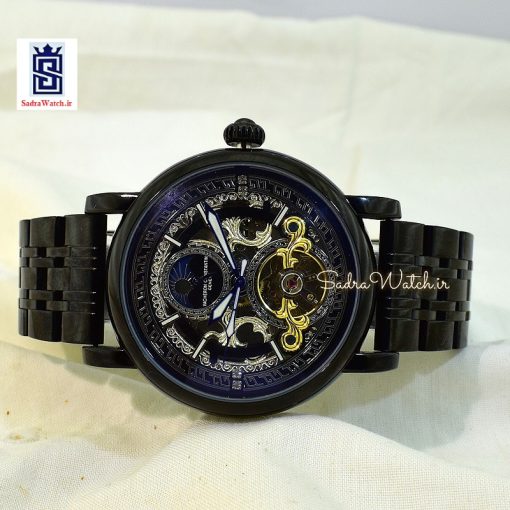 VACHERON CONSTANTIN GENEVE 22K واچرون کنستانتین اتوماتیک مکانیکی (کوکی حرکتی) اسگلتون قلب باز رنگ مشکی - Image 6
