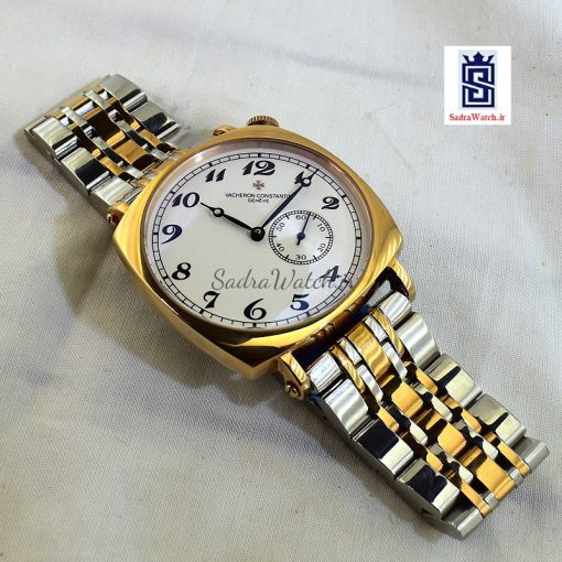 VACHERON CONSTANTIN GENEVE  واچرون کنستانتین اتوماتیک مکانیکی (کوکی حرکتی) اسگلتون قلب باز دو رنگ - Image 5