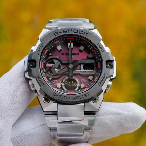 کاسیو جی شاک CASIO G-SHOCK GST-B400 هیدرولیک دیجیتال صفحه زرشکی - Image 9