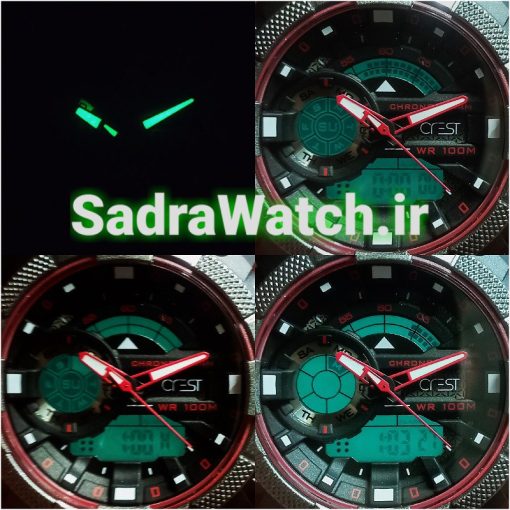 CREST WATCH REF:CR-9509-3 کرست دیجیتالی جدید 2 زمانه ** ضدآب استخری ** فول امکانات - Image 9
