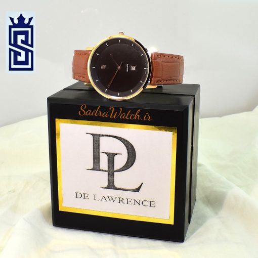 DeLAWRENCE GBX-1071DG DL دلاورنس جدید مردانه مهندسی ژاپن رنگ قاب طلایی و صفحه و بند  قهوه ای - Image 9