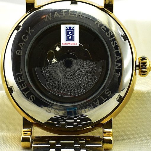 VACHERON CONSTANTIN GENEVE 22K واچرون کنستانتین اتوماتیک مکانیکی (کوکی حرکتی) اسگلتون قلب باز دو رنگ - Image 9
