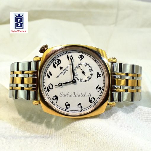 VACHERON CONSTANTIN GENEVE  واچرون کنستانتین اتوماتیک مکانیکی (کوکی حرکتی) اسگلتون قلب باز دو رنگ - Image 6