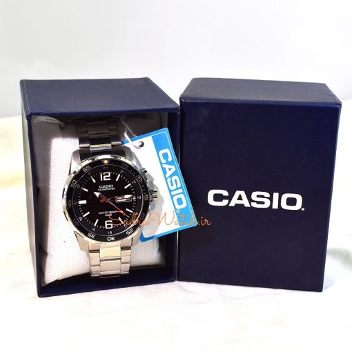CASIO ILLUMINATOR 5373 MTD-1079 کاسیو موتور VX ژاپن ساخت شرکت سیکو ،، تک موتوره دو تقویم ،، فول استیل دارای چراغ صفحه - Image 10