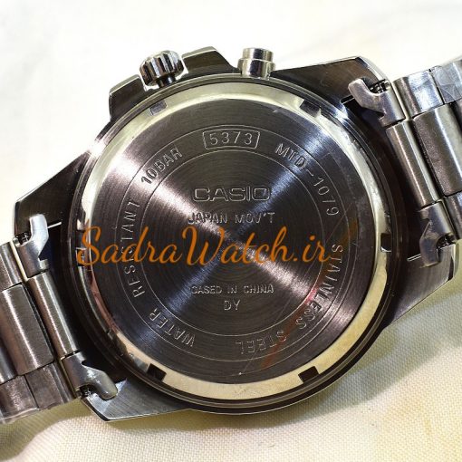 CASIO ILLUMINATOR 5373 MTD-1079 کاسیو موتور VX ژاپن ساخت شرکت سیکو ،، تک موتوره دو تقویم ،، فول استیل ، دارای چراغ صفحه - Image 10