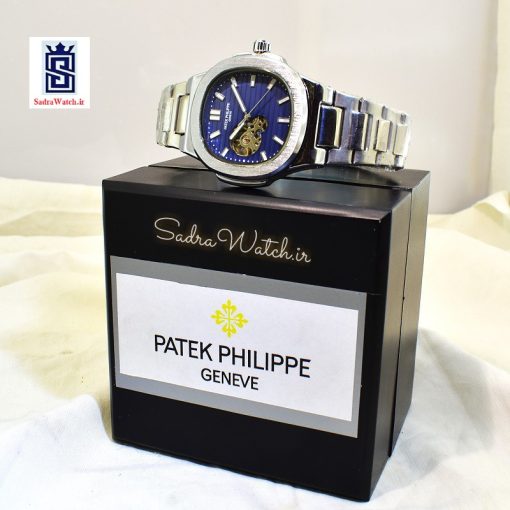 PATEK PHILIPPE S2188G   پتک فیلیپ اتوماتیک کوکی موتور با کیفیت ** صفحه سرمه ای ** درب موتور اسگلتون قلب باز شیشه ای - Image 10