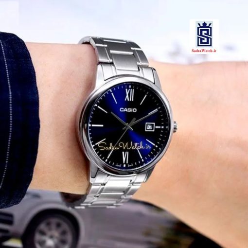 CASIO  2784 MTP-V002D کاسیو اورجینال رفرنس دارموتور CWMJ ژاپن  ،، تک موتوره تقویم دار ،، فول استیل - Image 9